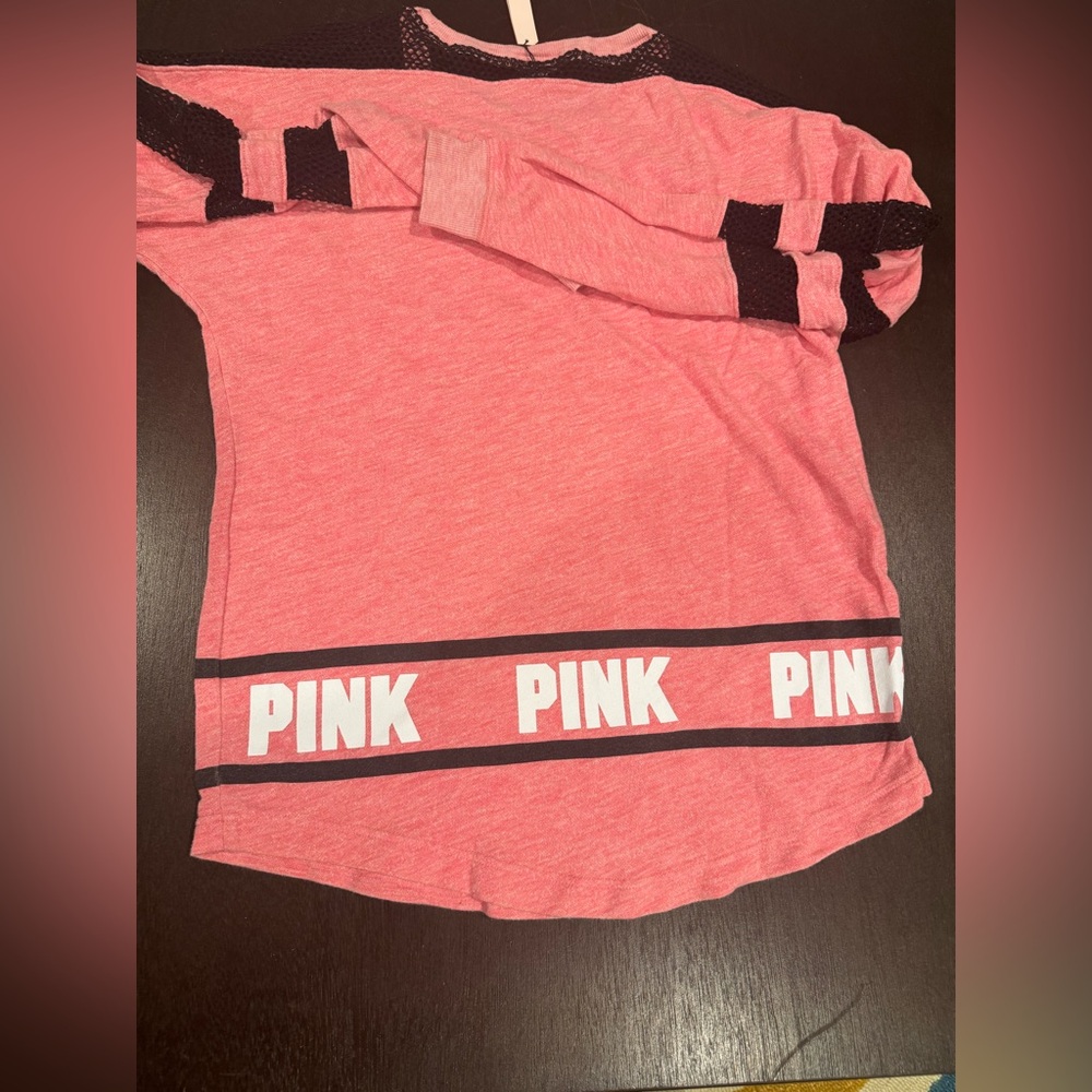 PINK Victoria's Secret Kids Shirt - Pink and Black